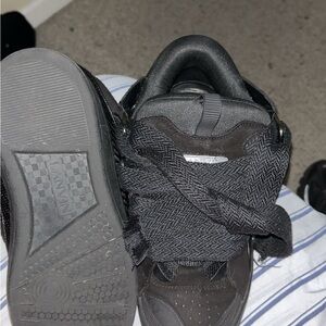 Lanvin Men's Black Lace-Up Sneakers